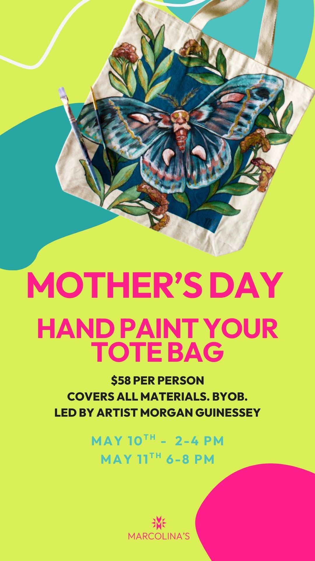 Paint Your Tote Bag - Mother's Day Sip and Paint