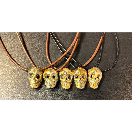 BRONZE/GOLD LEAF SKULLS