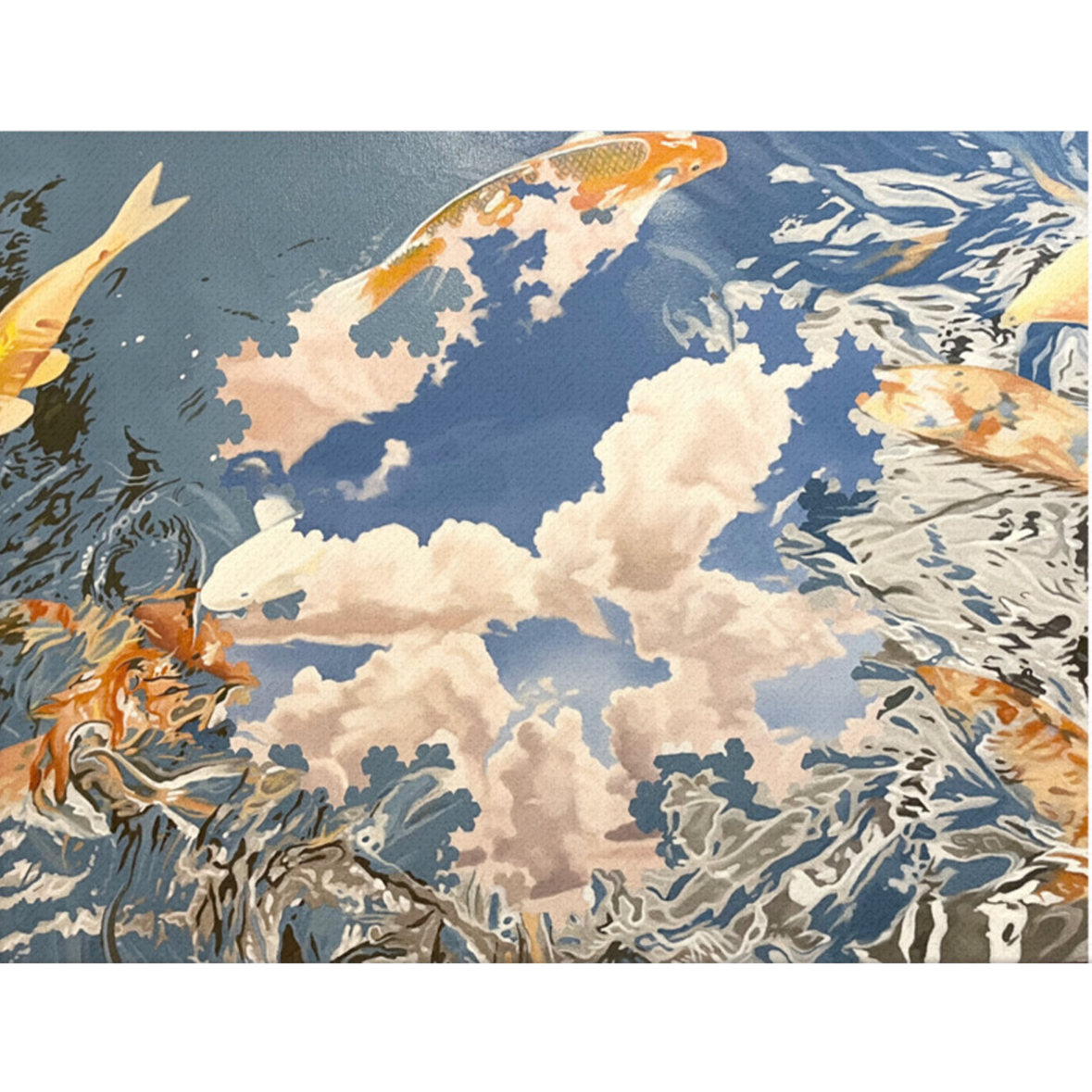 "Clouds Fish" by John Gurbacs Canvas Print