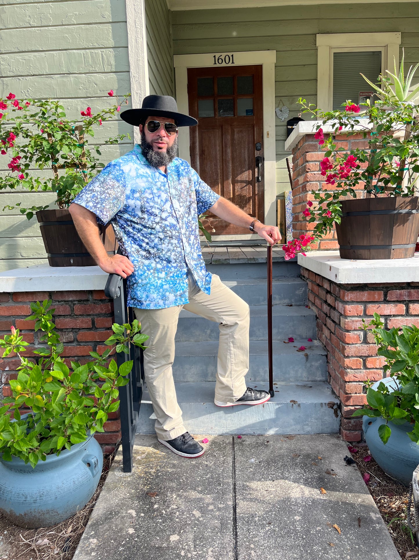 "Seven Seas" by Guillo Perez 3 Unisex button shirt