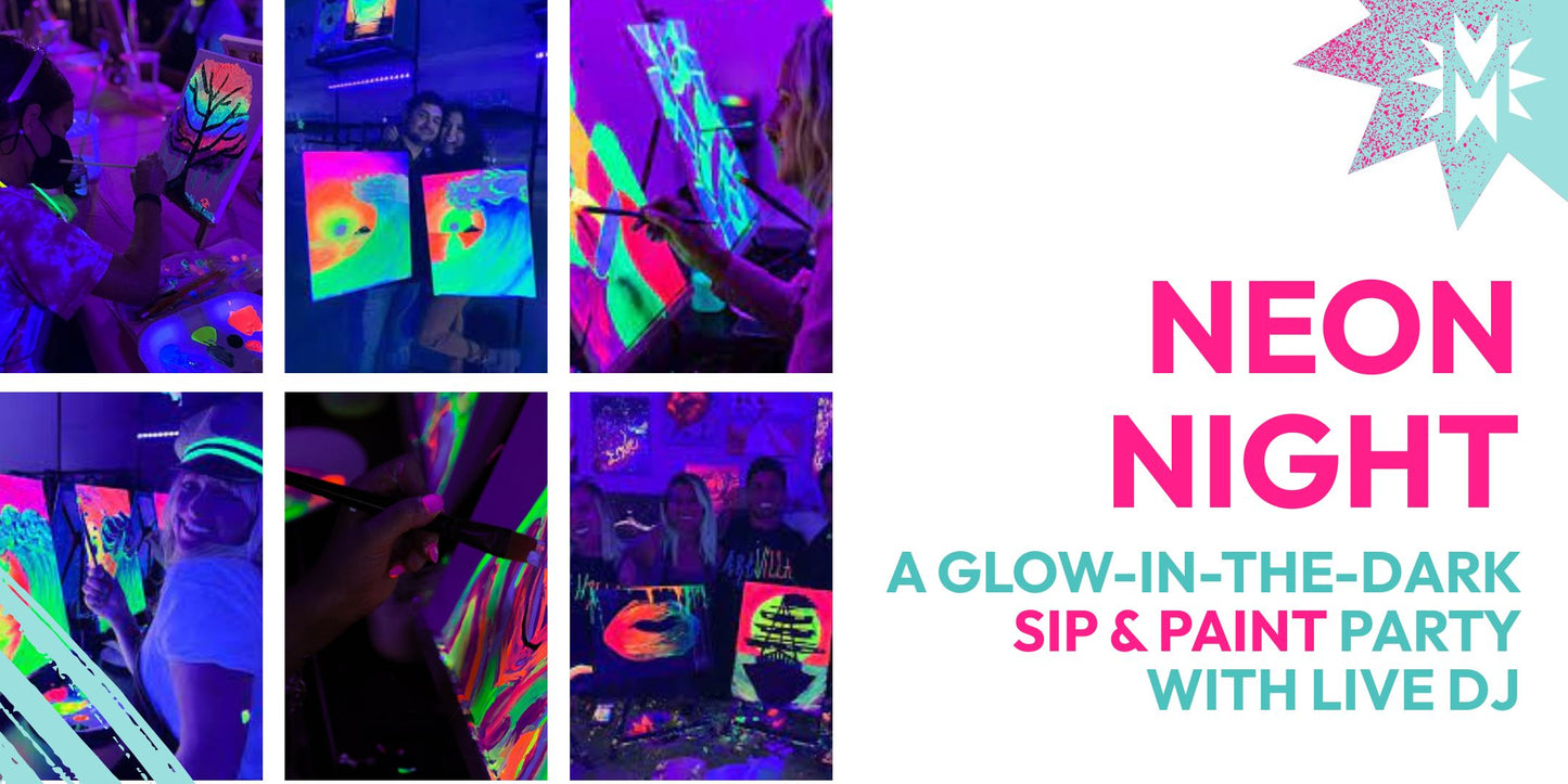 NEON NIGHTS: Sip & Paint Party with a Live DJ (BYOB)