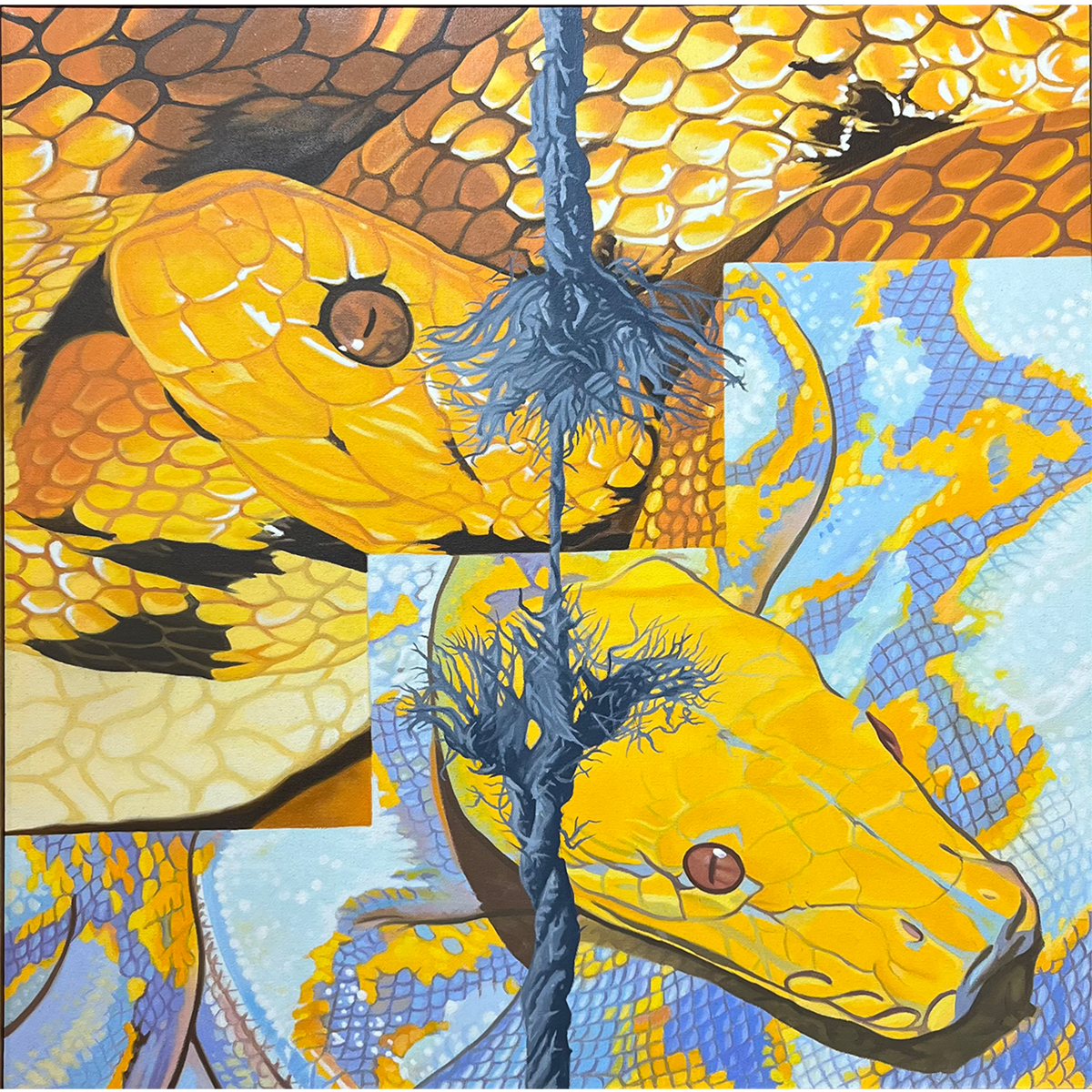 Snake Eyes, oil painting by John Gurbacs, Marcolina's Fine Arts Gallery, Tampa, Florida