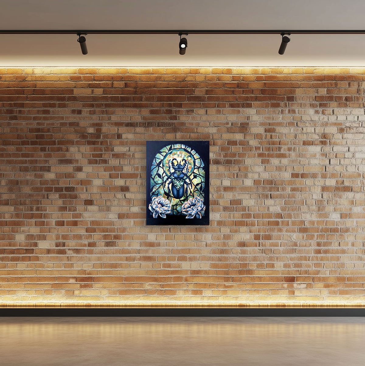 STAINED GLASS SCARAB