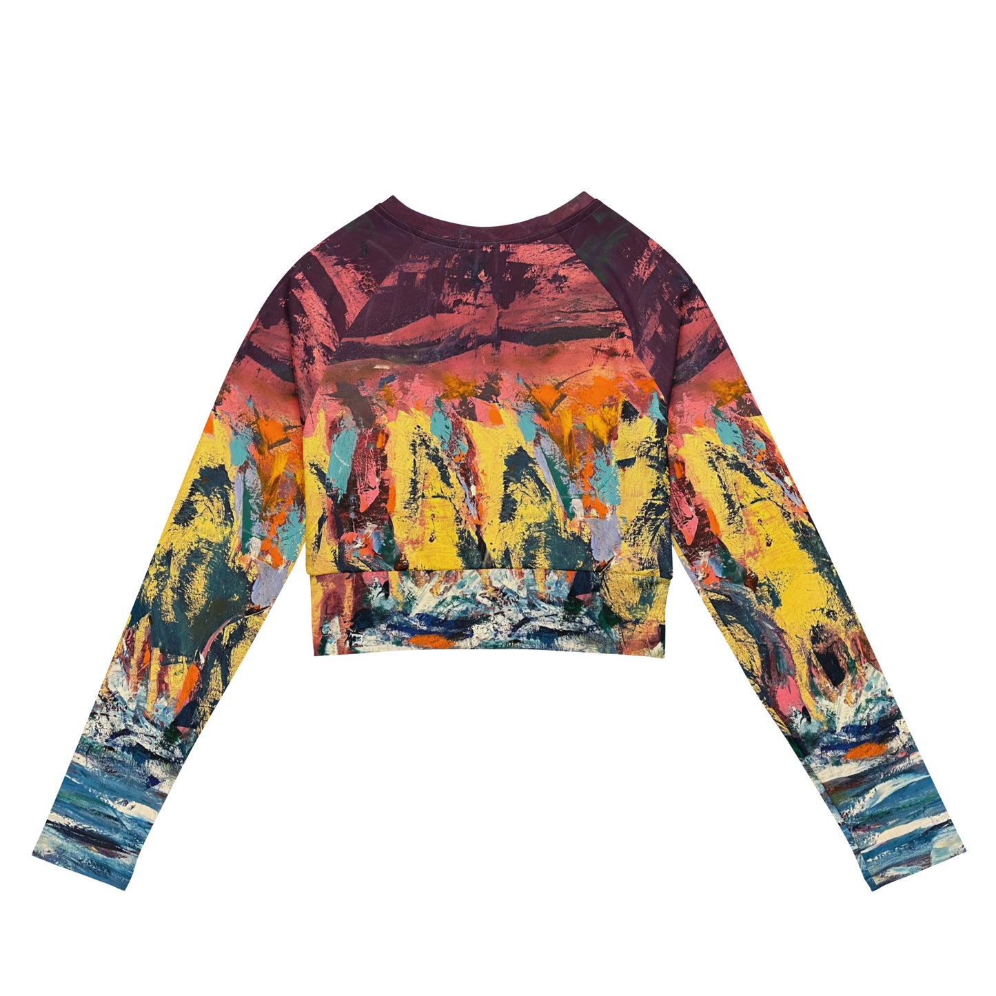 "Ride With Me" Recycled long-sleeve crop top