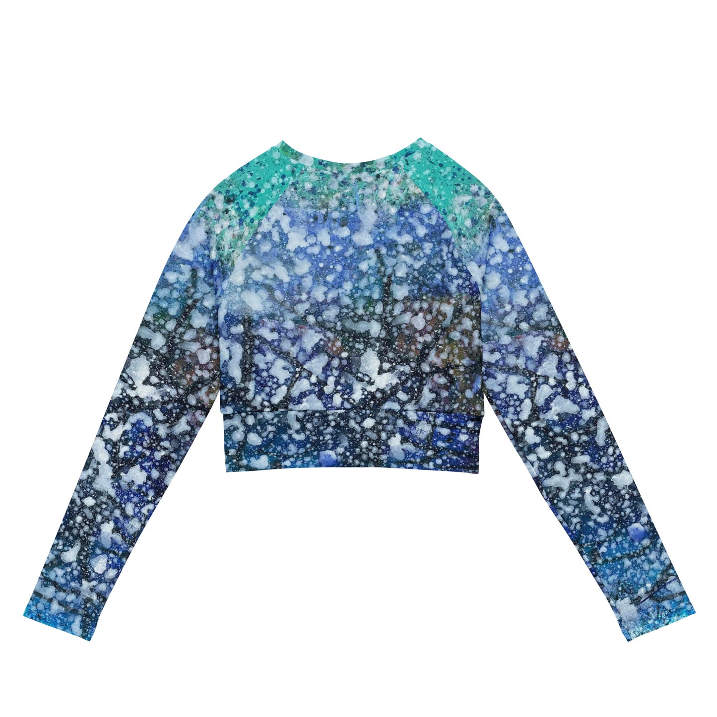 "Seven Seas" long-sleeve crop top