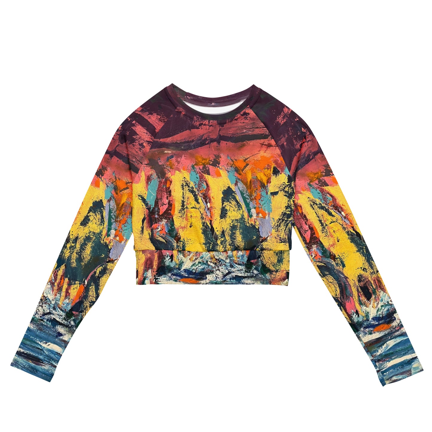 "Ride With Me" Recycled long-sleeve crop top