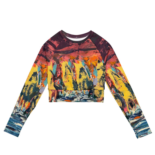 "Ride With Me" Recycled long-sleeve crop top