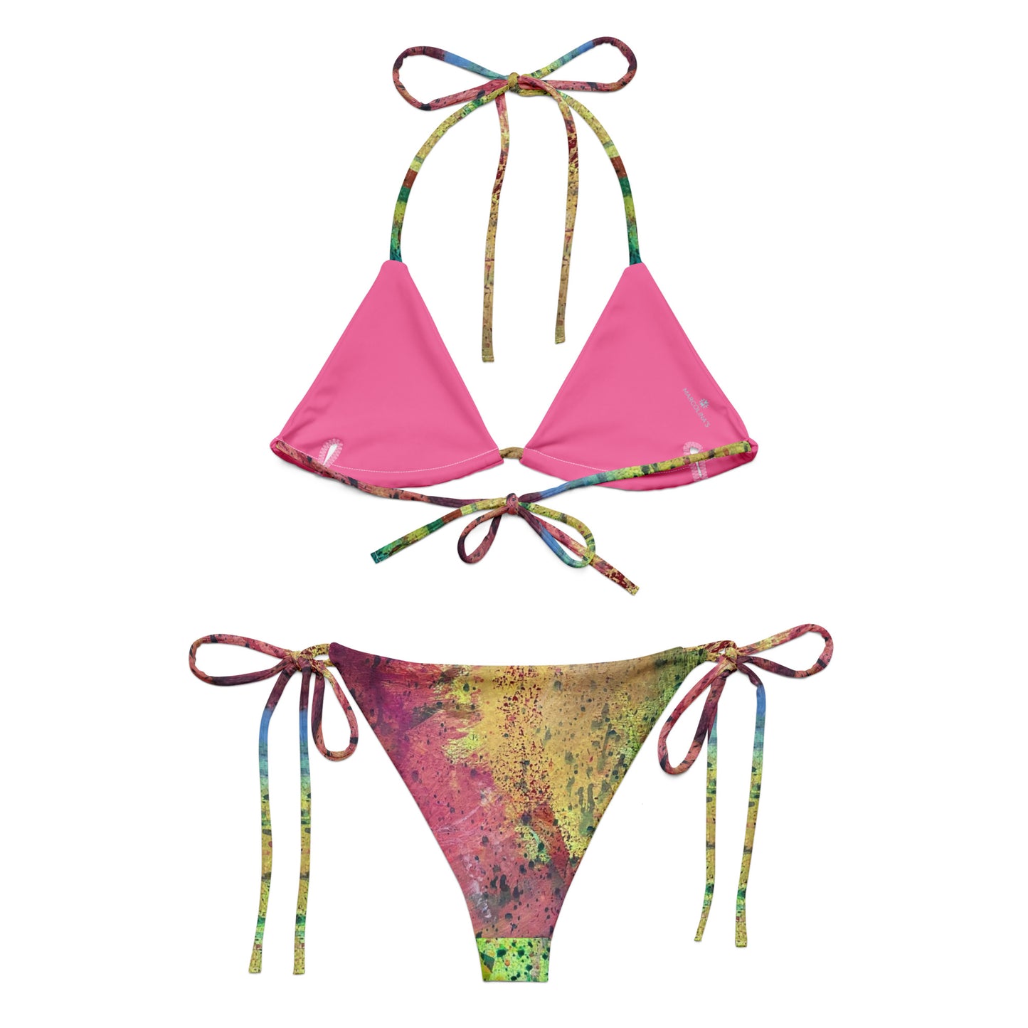 "Abstract" by Guillo Perez 3 Recycled String Bikini