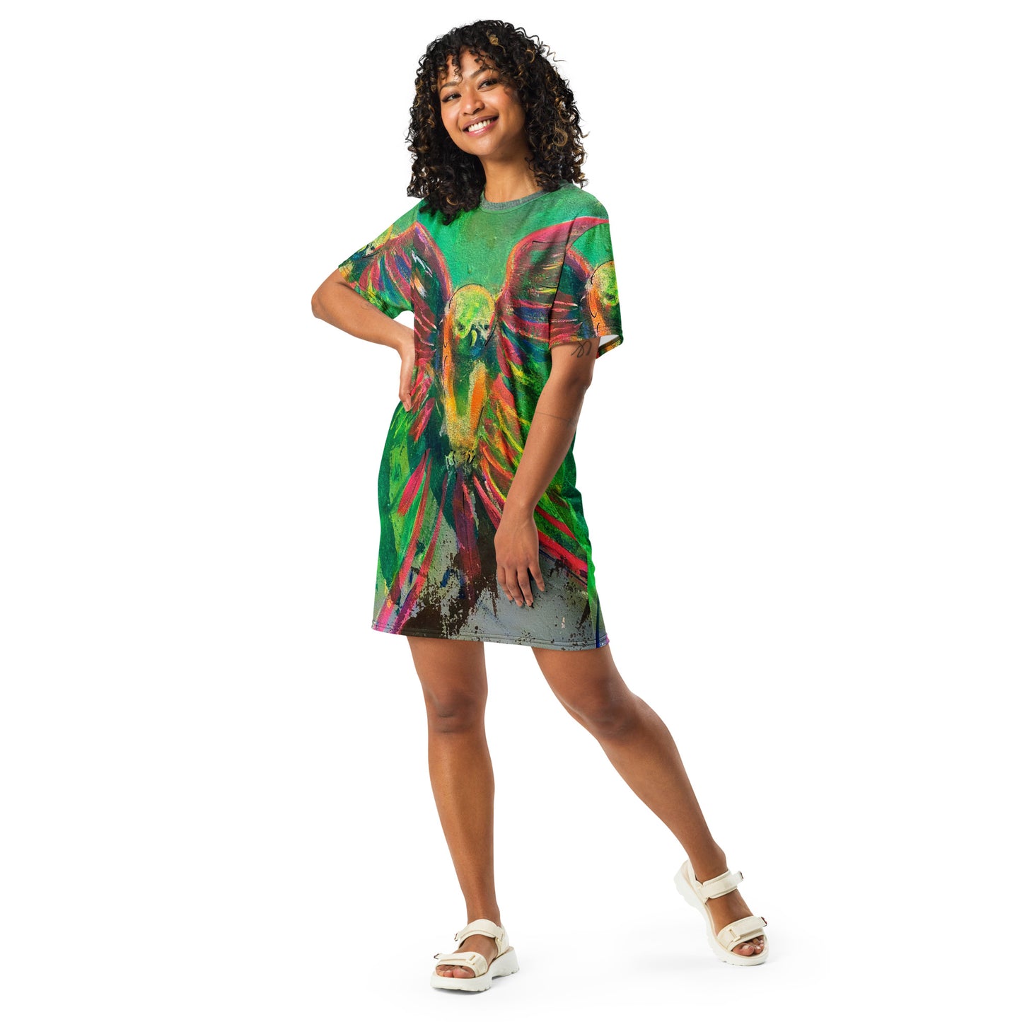"Parakeet" by Guillo Perez 3 T-shirt Dress