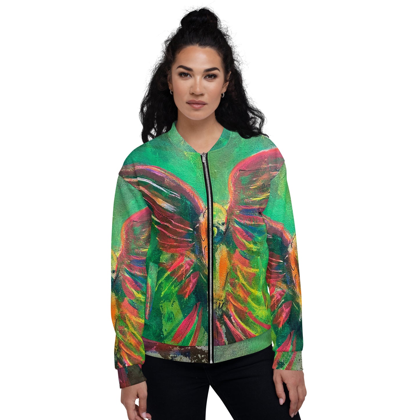 "Parakeet" Unisex Bomber Jacket