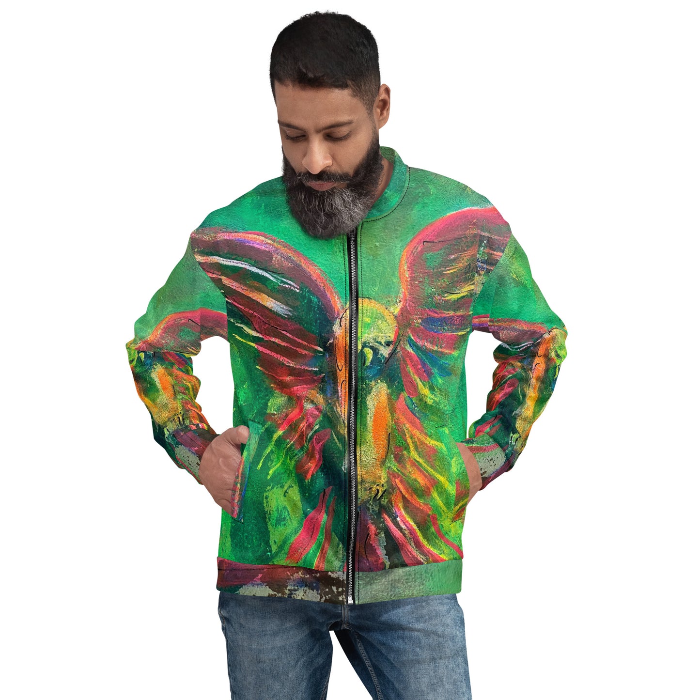 "Parakeet" Unisex Bomber Jacket