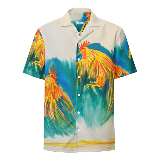 Rooster Fight by Guillo Pérez III — Unisex Button-Up Shirt