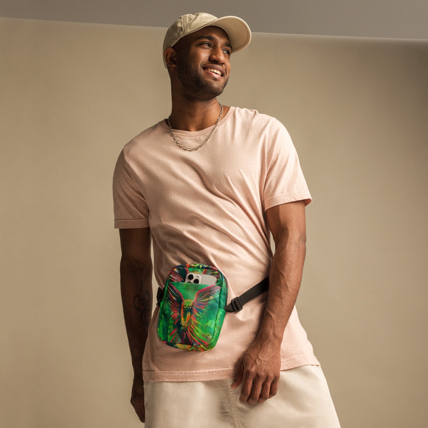 "Parakeet" by Guillo Perez 3 Utility Crossbody Bag