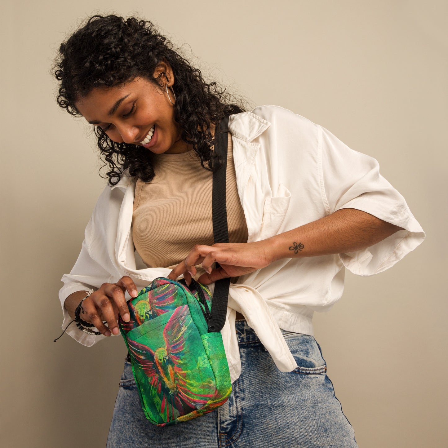 "Parakeet" Utility crossbody bag