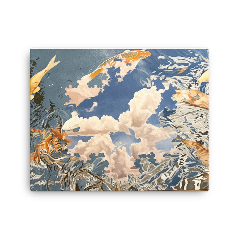 "Clouds Fish" by John Gurbacs Canvas Print
