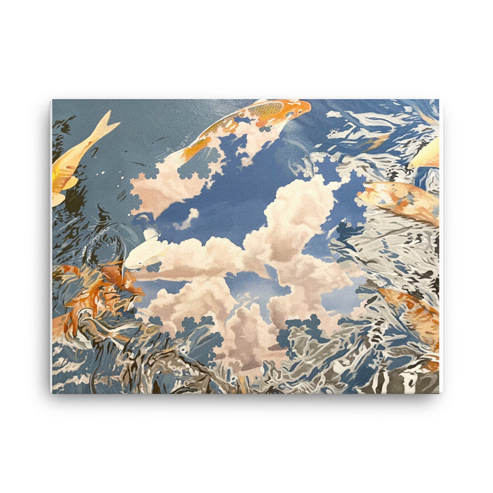 "Clouds Fish" by John Gurbacs Canvas Print