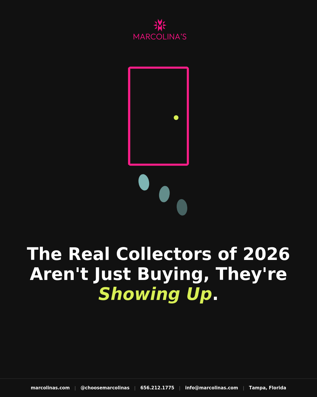 Marcolina's journal cover, The Real Collectors of 2026 Aren't Just Buying, They're Showing Up