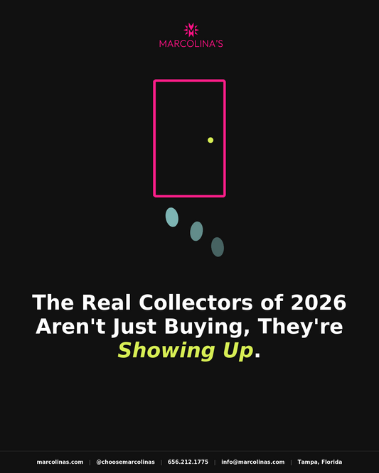 Marcolina's journal cover, The Real Collectors of 2026 Aren't Just Buying, They're Showing Up