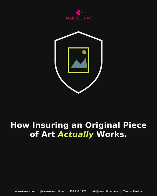 Marcolina's Gallery journal cover for How Insuring an Original Piece of Art Actually Works