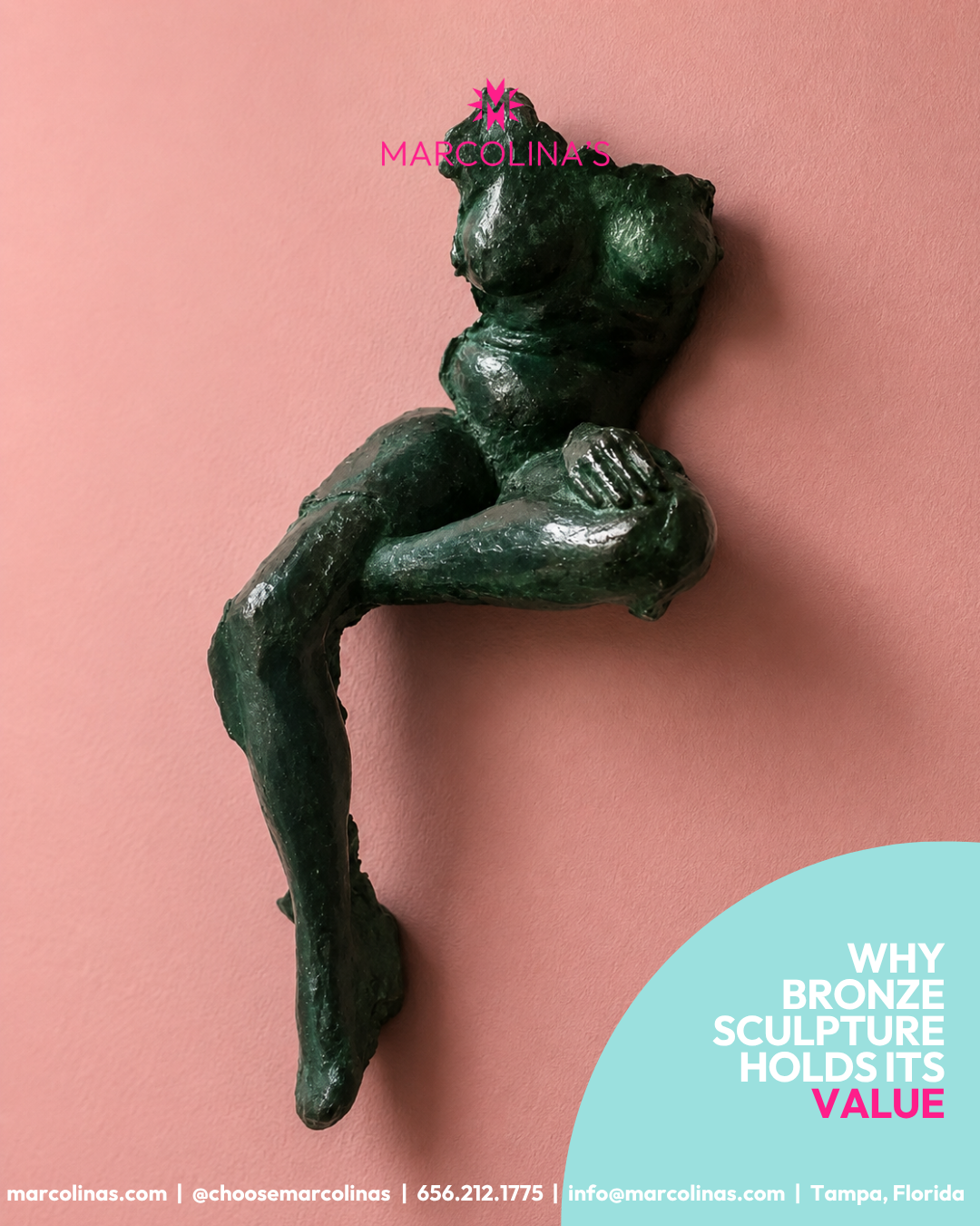 Fragment bronze sculpture by Gina Novendstern. Why Bronze Sculpture Holds ITs Value Marcolina's Gallery journal.