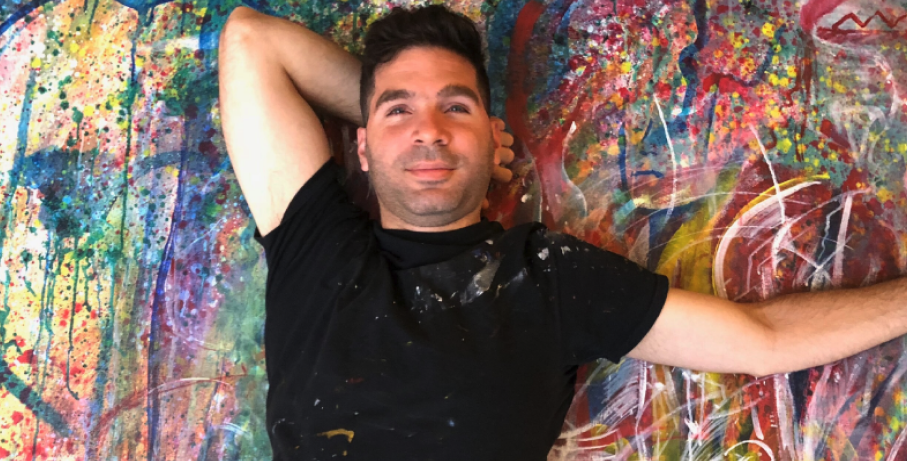 Guillo Pérez 3 — Dominican-American expressionist painter — original paintings at Marcolina's Fine Arts Gallery Tampa