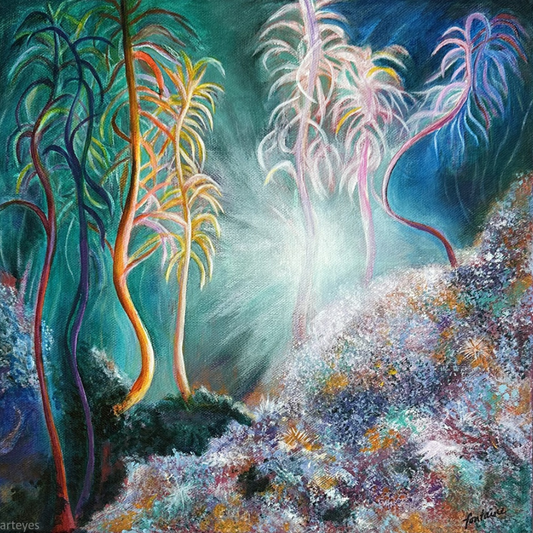 Ambient Beauty, acrylic painting by Elizabeth Fontaine-Barr, Marcolina's Fine Arts Gallery, Tampa, Florida
