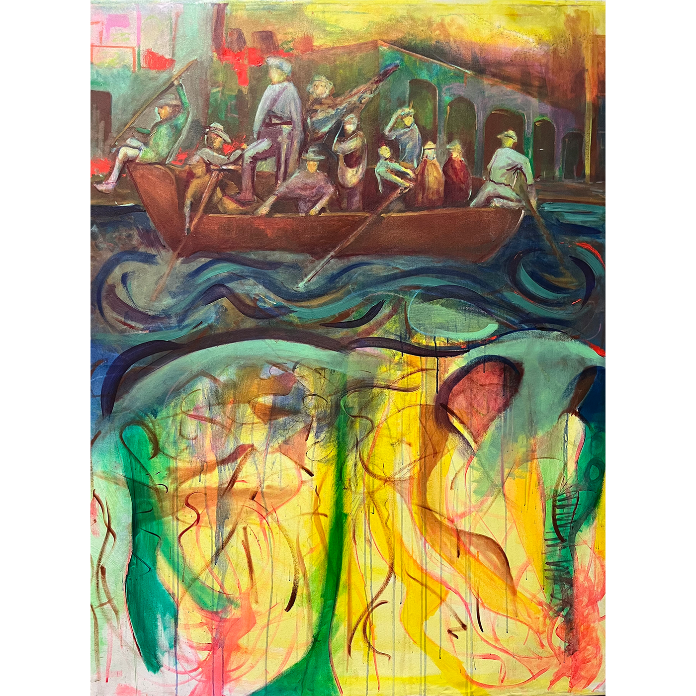 Crossing the Delaware — original oil painting by Guillo Pérez 3 — available at Marcolina's Fine Arts Gallery