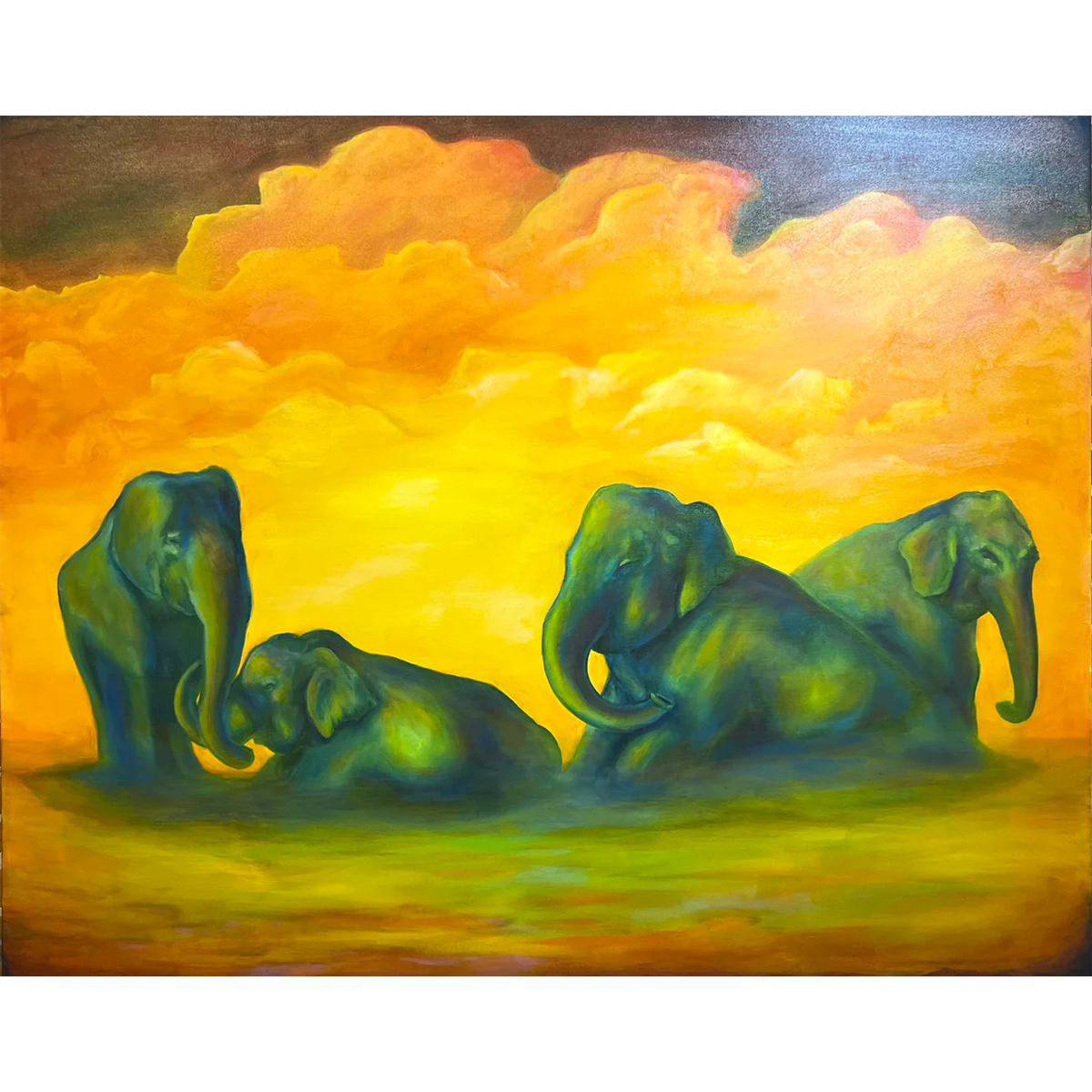 Elephant Herd by Blake Emory, Marcolina's Fine Arts Gallery Tampa