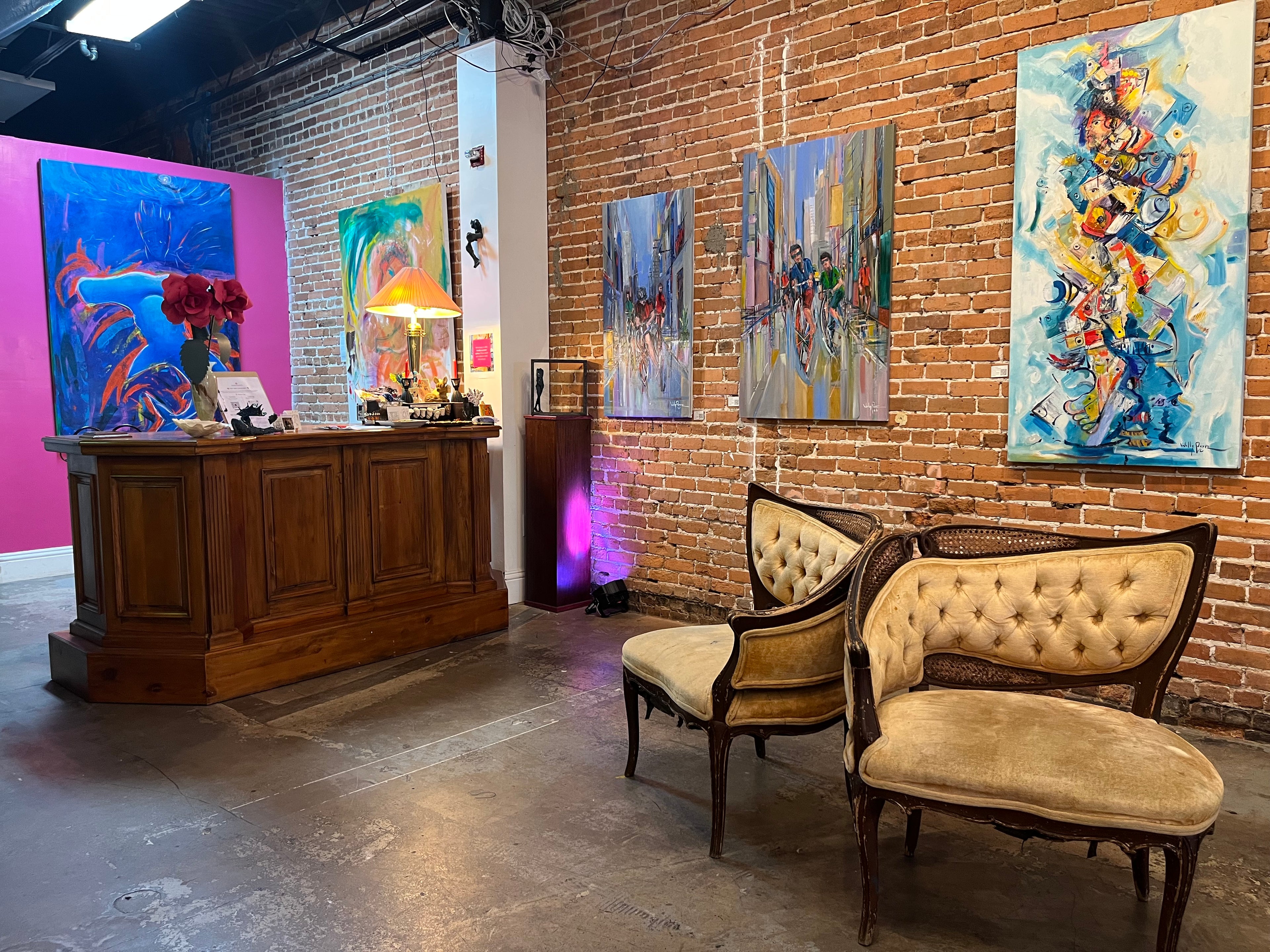 Art gallery with museum-caliber contemporary art in Tampa, Florida.