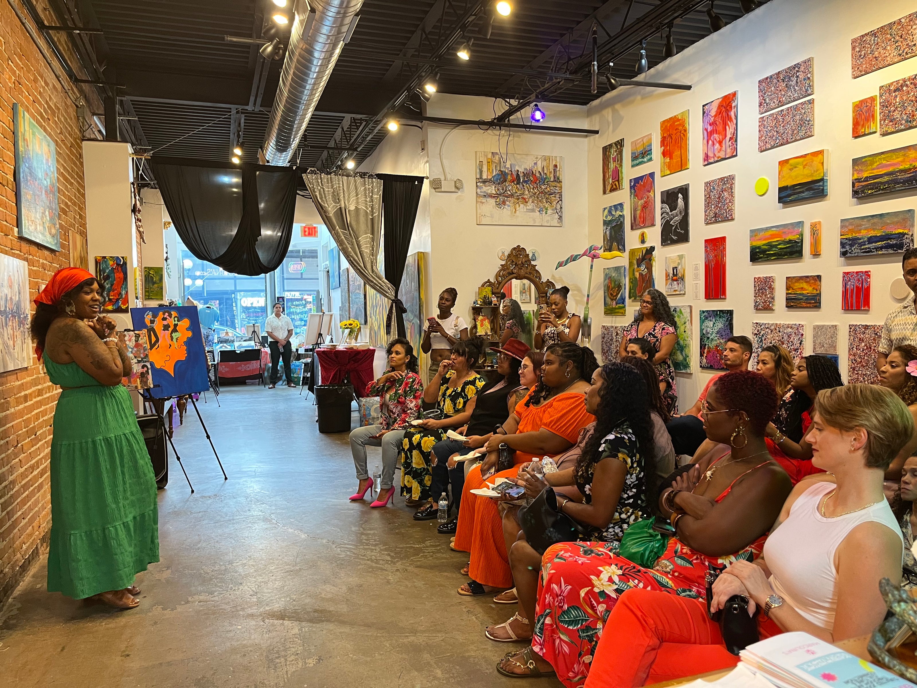 Art exhibit and spoken word at Marcolina's gallery.