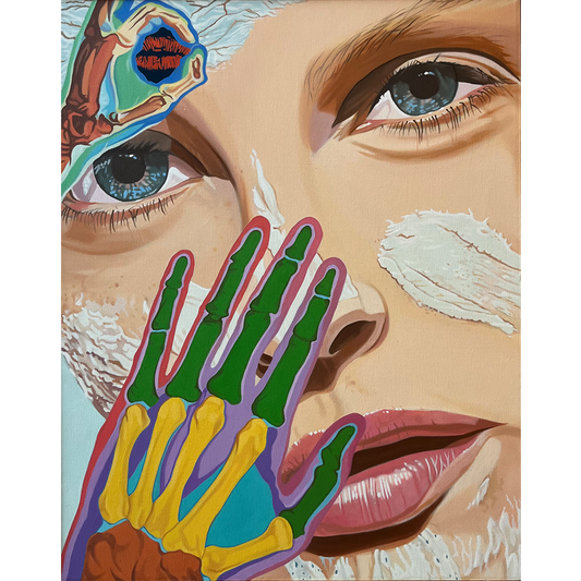 Speak No Evil, oil painting by John Gurbacs, Marcolina's Fine Arts Gallery, Tampa, Florida