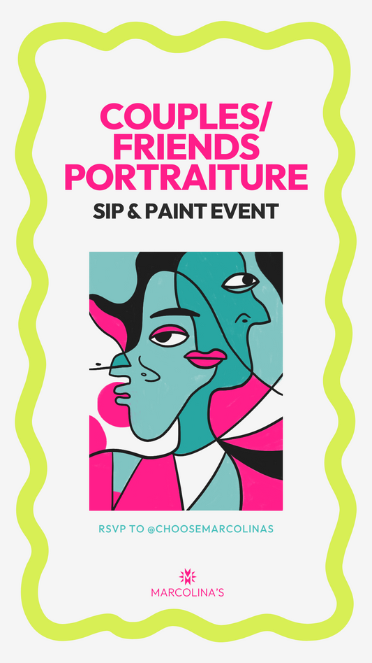 Couples Portrait Sip and Paint