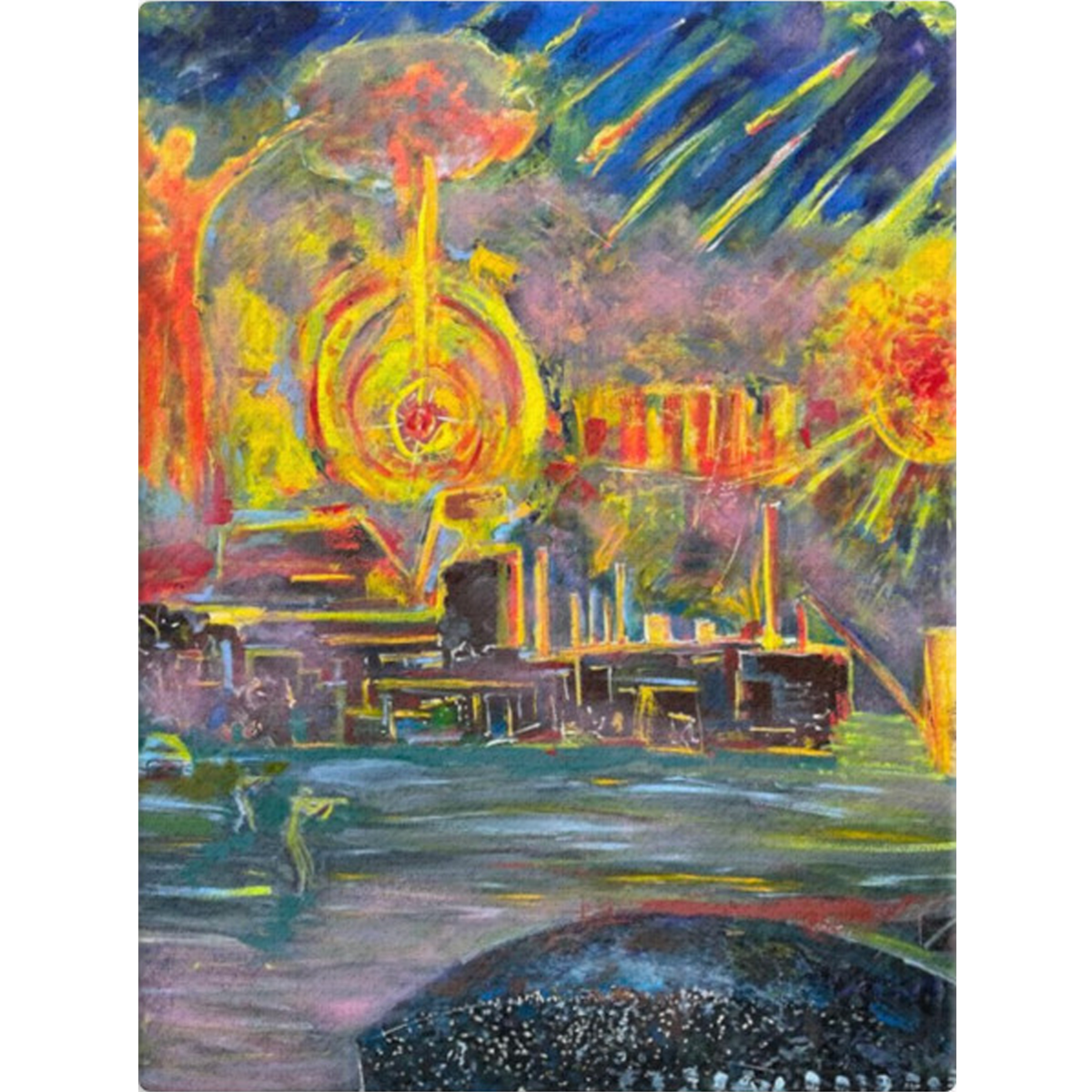 The Bombing of Mariupul Canvas by Guillo Perez 3