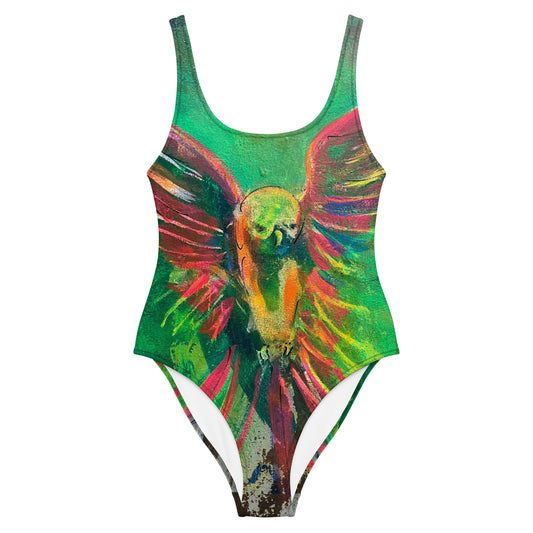 "Parrot" by Guillo Perez 3 One-Piece Swimsuit