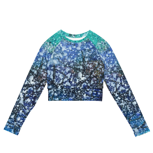 "Seven Seas" long-sleeve crop top