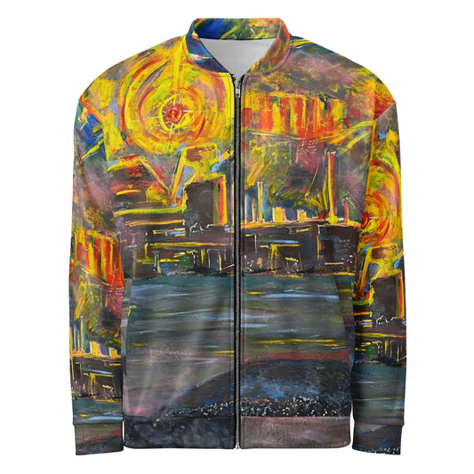 "The Bombing of Mairupol" Unisex Bomber Jacket