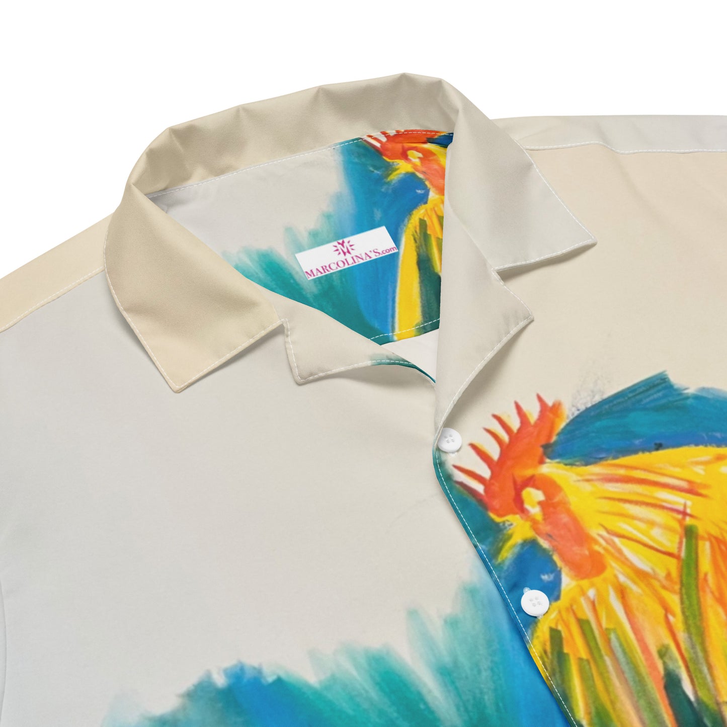 "Rooster Fight" by Guillo Perez 3 Unisex button shirt