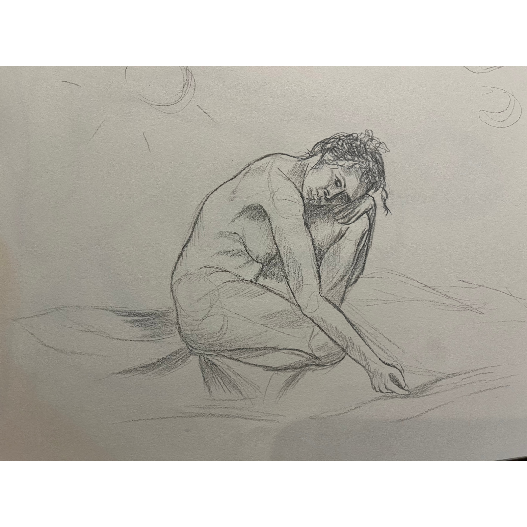Figure drawing artwork created at Marcolina's Fine Arts Gallery Tampa life drawing with live model